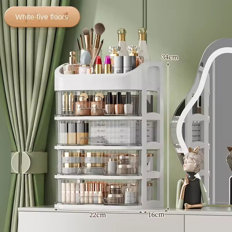 Lightweight Cosmetic and Skin Care Product Storage Box Transparent Desktop Storage Box