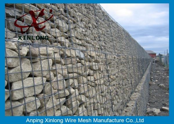 Aluminum-zinc Alloy Cage Gabion Wire Mesh / Hexagonal Gabion Box