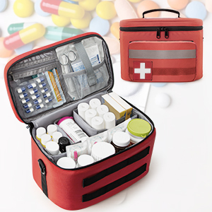Medicine Storage Bag, Pill Bottle Organizer With Medication Cooler Bag And Small Pouch, Medical Bag For Emergency