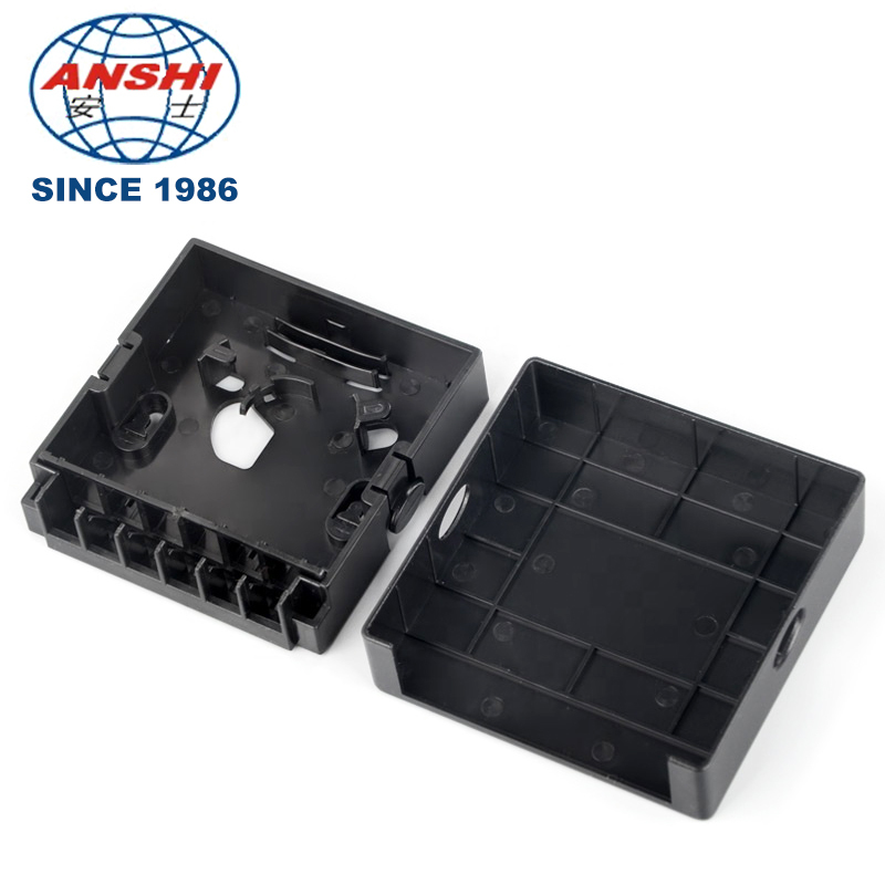 6 Port 6 Core 86 Optical Fiber Termination Box, Metal Clip Wall‑Mounted Internal TB‑6 Subscriber Box Face Panel