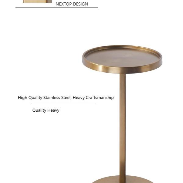 Hotel Golden Metal Side Table Modern High End Interior Furniture Customisation