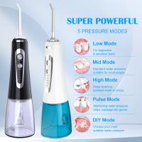 5 modes 1100 MAH Portable à eau rechargeable Flosser électrique pour l'irrigation orale pour les voyages GS106
