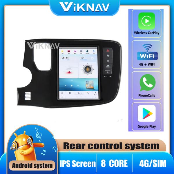 Для 2016-2019 Mitsubishi Outlander 10,4 дюйма Автомобильное радио Навигация GPS Мультимедийный DVD-плеер Беспроводной Carplay 4G BT