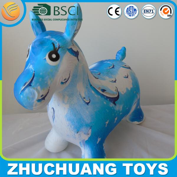 printed inflatable horse racing toys for kids