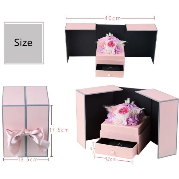 New Style Best Valentines′ Day Gift Magic Castle Preserved Roses Flower in Round Gift Box for Your Love
