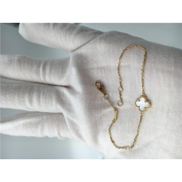 Van Cleef Arpels Sweet Alhambra bracelet 18k yellow gold with white mother-of-pearl