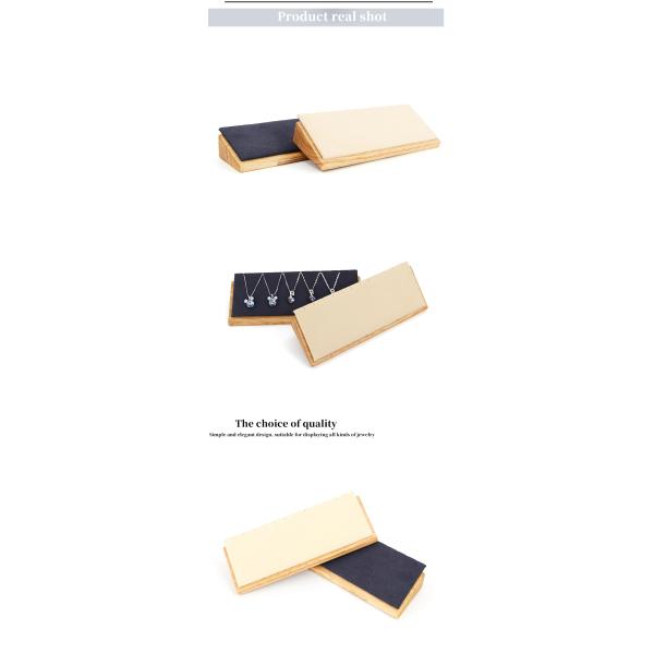 Wooden Multi Cells Pendant Display Plate Necklace Jewelry Exhibition Tray