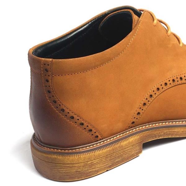 Anti Odor Comfortable Mens Tan Leather Lace Up Boots