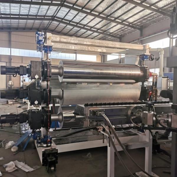 Single Plate SJ 120 Plastic Sheet Extruder Machine / Geomembrane Sheet Production Line