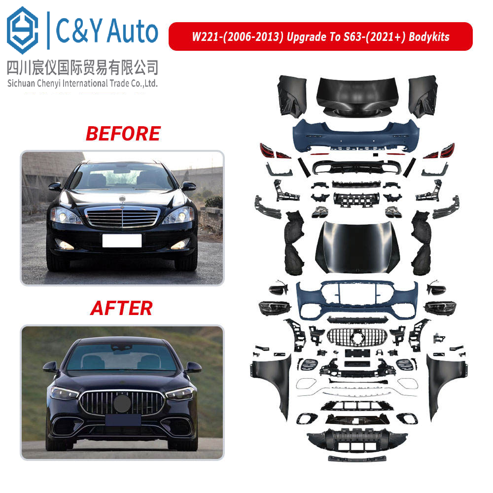 Wholesale Auto Old‑to‑New Performance Modified Bodykit Exterior Tuning Aero Accessories For Mercedes‑Benz, BMW, Toyota Land Cruiser, Audi, Range Rover, Porsche Conversion Project， W221 F10 F30 LC20