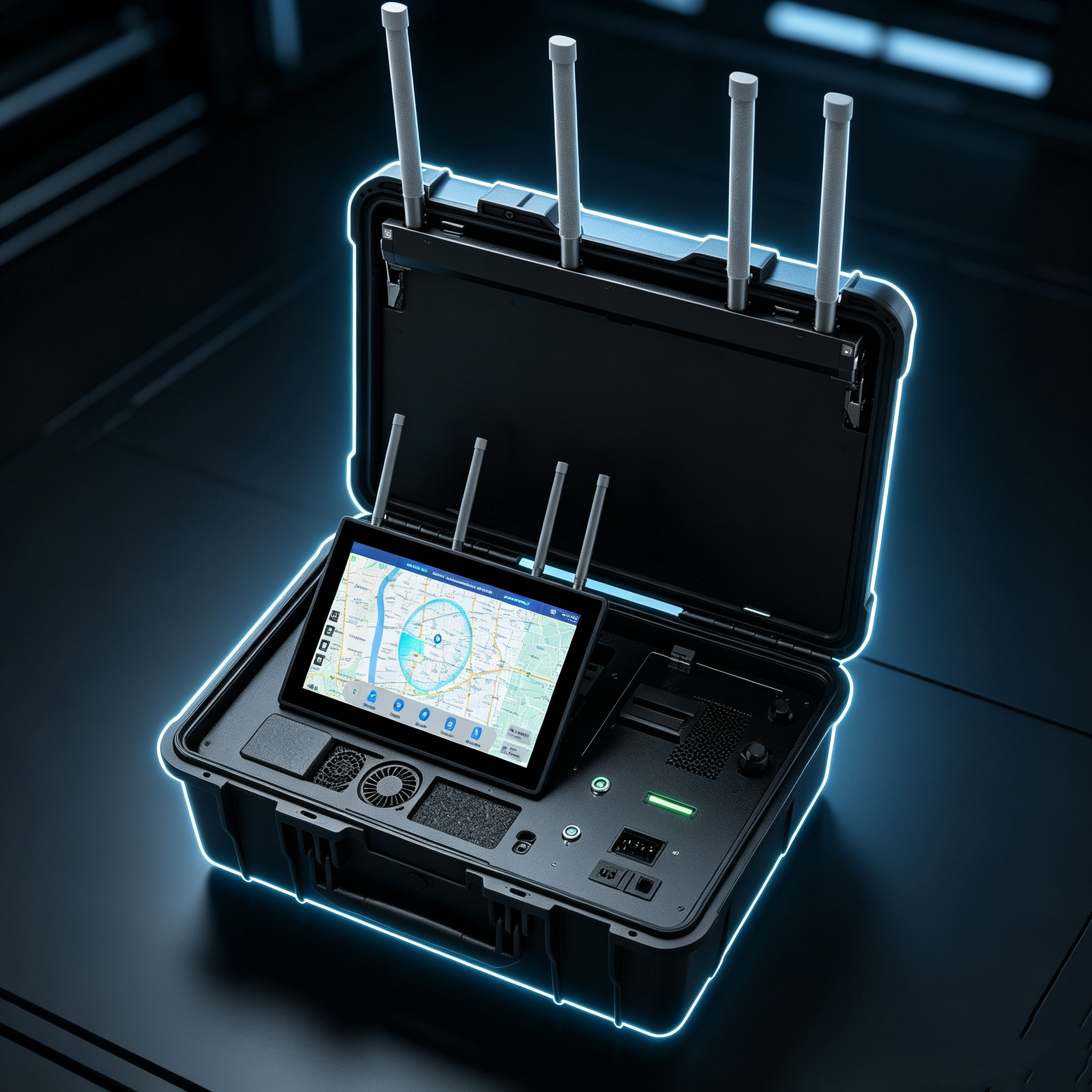 Briefcase UAV Defense System FPV Monitoring And Uninterrupted Detection Integrated Design