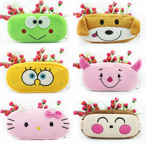 Stationery Animal Plush Pencil Case Animal Zipper Pencil Pouch For Promotion Gifts