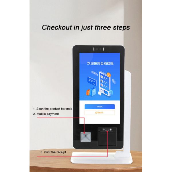 15.6 inch Eco Friendly Practical Smart Self Service Ordering System Restaurant