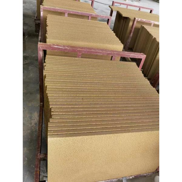 15mm Natural Yellow Sandstone Tiles Sandblasted Finish Sandstone Paving Tiles