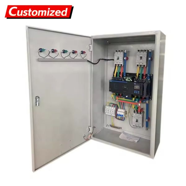 Custom ATS Dual Power Supply Distribution Box IP65 Waterproof Cold-Rolled Steel Distribution Panel