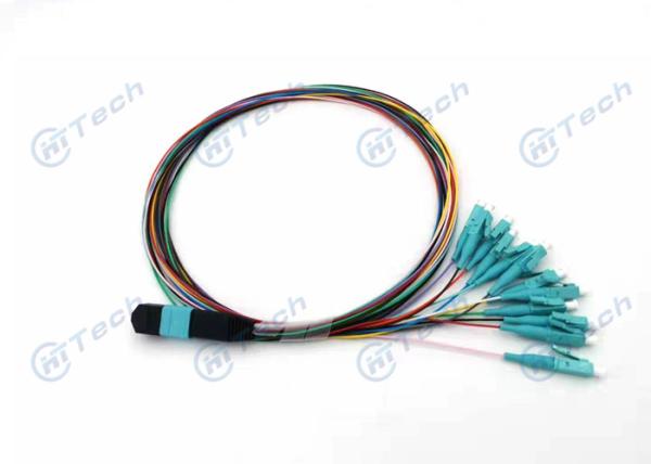 Male / Female Type MPO-LC Optical Patch Cord Ceramic Ferrule Inner RoHS Standard