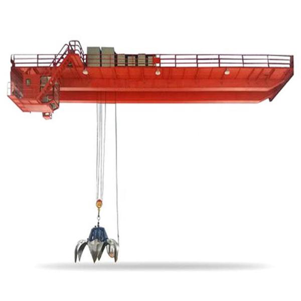 Warehouse Double Girder Overhead Crane With Grab Bucket