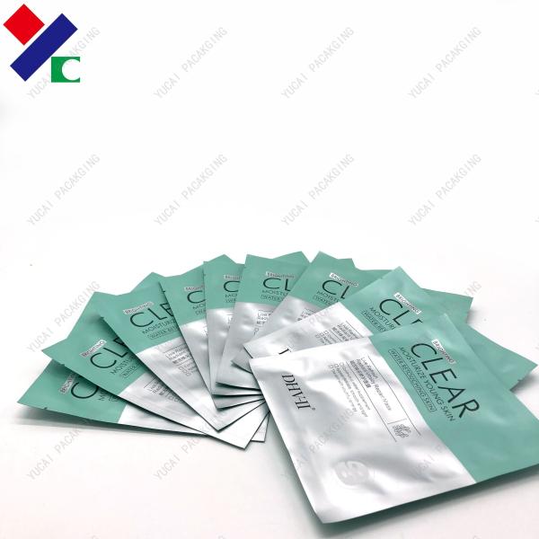 Beauty Makeup Hdpe Kraft Paper Three Side Seal Pouch Custom Printing With Logo