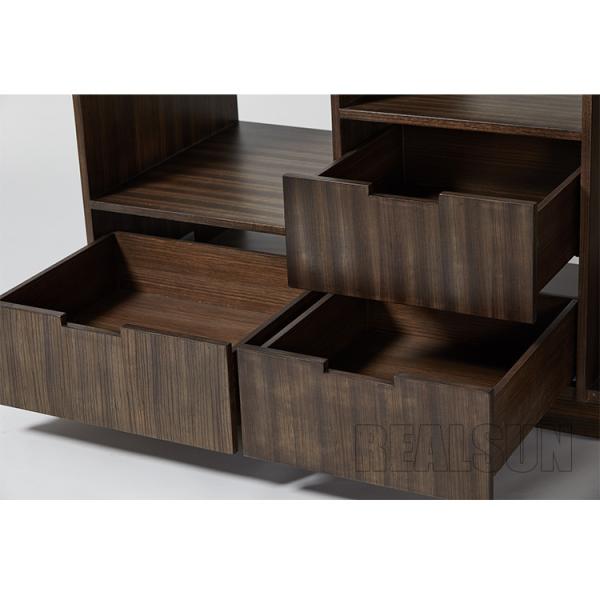3 Drawers Hotel Room Wardrobe With Stainless Steel Rod And 2 Shelves Closet