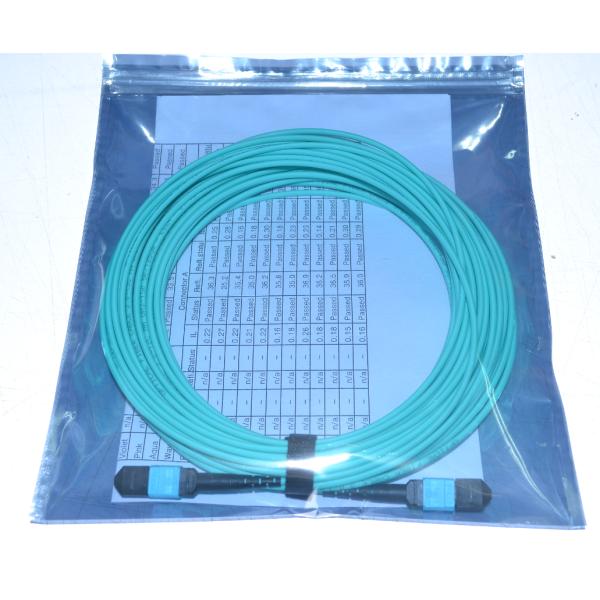 USCONNEC MTP Female TO MTP female OM4 12 Core Fiber cable aqua Color LSZH Jacket