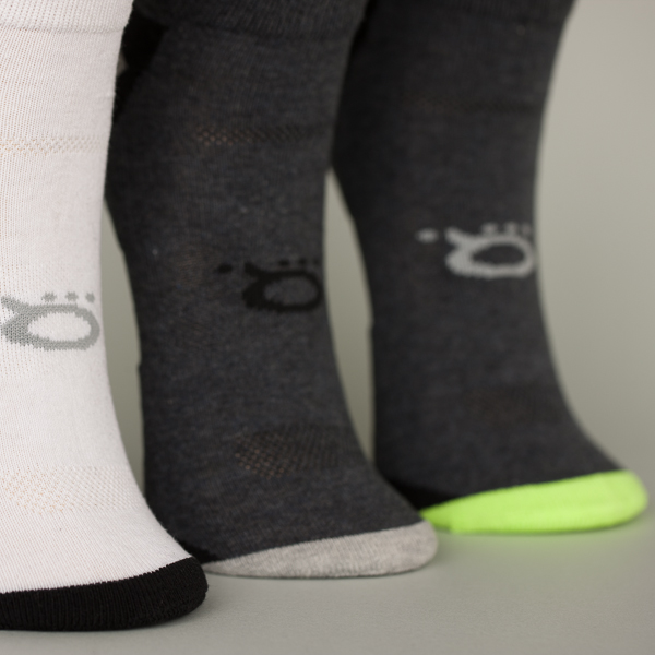 Elastane Black Athletic Ankle Socks With Anti - Foul / Sweat - Absorbent Material