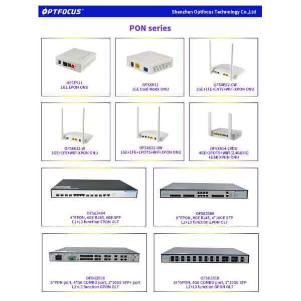 1540~1560nm Wavelength GPON OLT ONU , EPON GEPON Fiber Optic Terminal Equipment