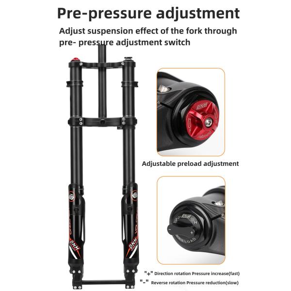 USD-8fat Fat Bike Snow Bike Dual-Crown Downhill Inverted Fork