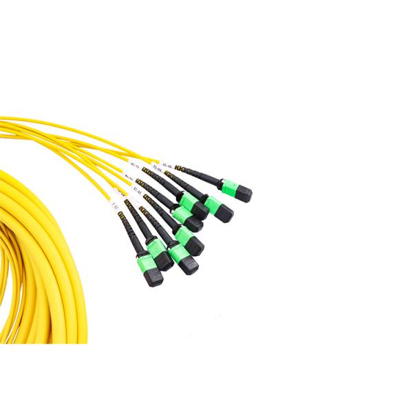 G657A2 OM3 96 Core MPO Fiber Optic Cable Multi Mode Yellow For FTTH