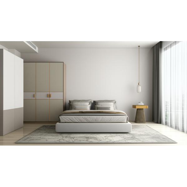 Puertas de armario modernas personalizadas con marco de aluminio y laminado de PVC