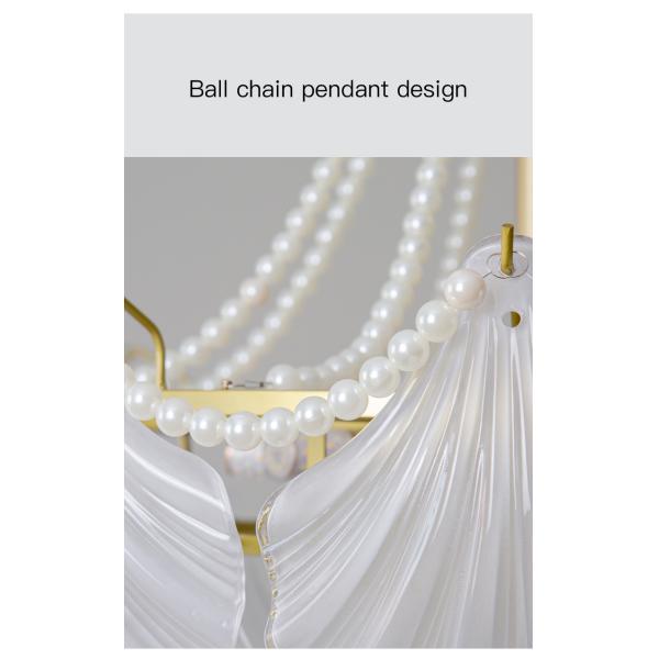 Modern Led Chandelier For Living Room Frosted Glass Luxury Shell Chandelier Lamp(WH-CY-247)