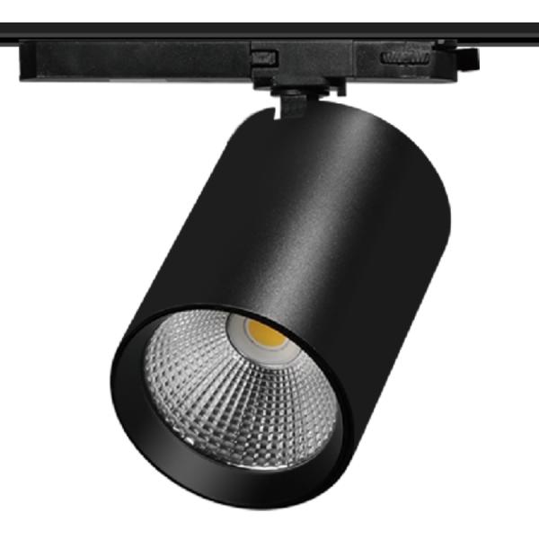 Integrated adaptor 3/4-wire CRI90 anti glare flicker free combined 20W-25W 35W COB LED track light Aluminium Surface t
