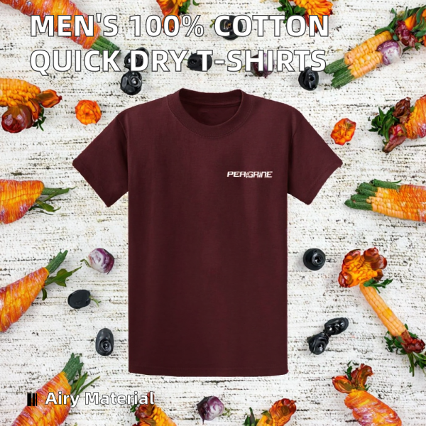 Men's 100% Cotton Casual Style T-Shirt Breathable Oversized Short Sleeves Quick Dry Workout Running Solid Pattern 200 Grams