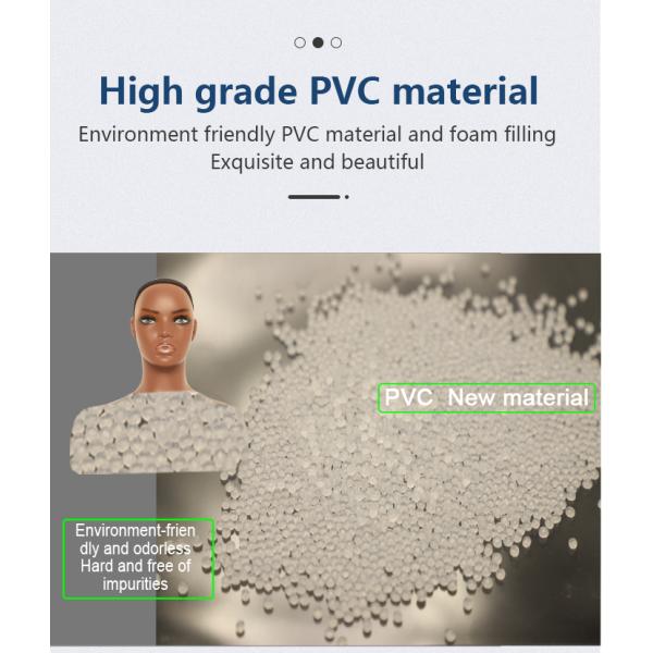 42cm Height Female Mannequin Head With Shoulders Long Lasting