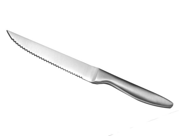5 Serrated Full stainless steel Best Steak Knife With Heavy solid Handle Blade More Sharp And Durable Food Grade