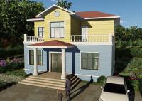 Puerta pintada casa prefabricada de acero ligera clásica de madera del chalet del duplex del braguero del indicador