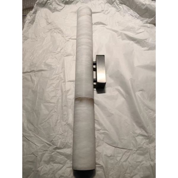 Modern Bedroom Bedside Gold and Black Led Wall Light Spanish Natural Alabaster