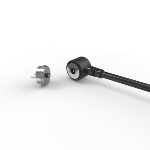 Round male and female  magnetic charging cable connector for thermal lunch box