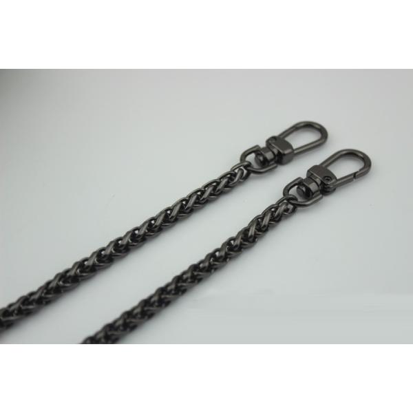 Fancy design various color length 120 mm iron metal women bag chain with d ring snap hooks