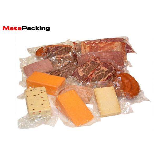 Three Side Seal Vacuum Seal Food Bags Transparent For Meat / Sausage Packaging BRC Standard