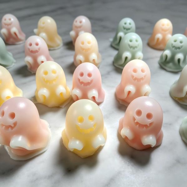 Halloween Ghost Shape Wax Bottle Candy with Chewable Feature and Fruit Flavor for Novelty Treats