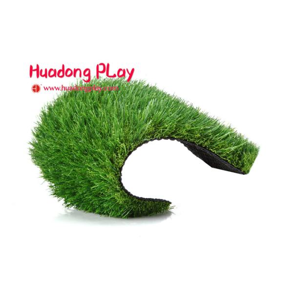 UV Resistant Artificial Lawn Turf Landscaping Plastic Material Dark Green Color