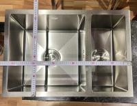 En acier inoxydable double cuve évier panier drainage centre drainage placement inclus accessoires panier