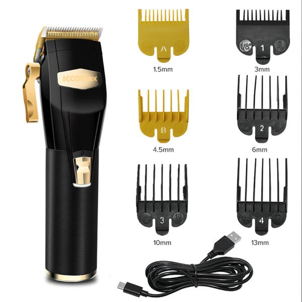 Professional USB Rechargeable Cordless Hair Trimmer 6500RPM High Power Motor