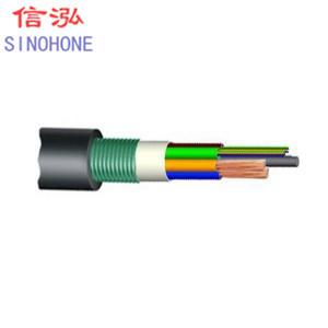 Bulk Single Mode Fiber Optic Cable , 4 Strand Single Mode Hybrid Fiber Power Cable