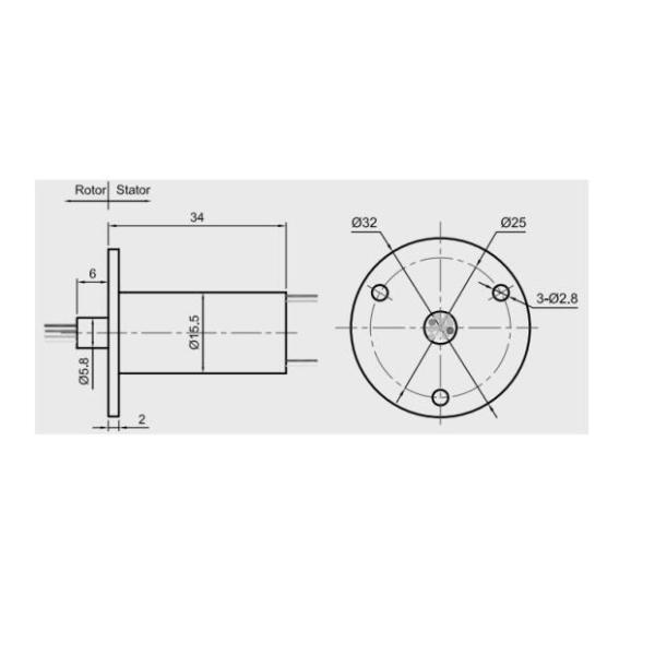 Continuous Transmission Micro Slip Ring Data Under 360° Unrestrained Rotation