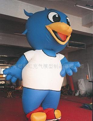 CE outdoor lovely inflatable blue bird model, animal character inflatables