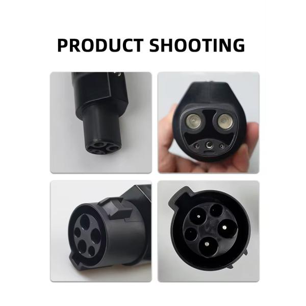 Car Side Plug J1772 to Sae Tesla Adapter TSL Fast Charging Connector Tesil Socket Switch Adaptater AC EV Charger Converter