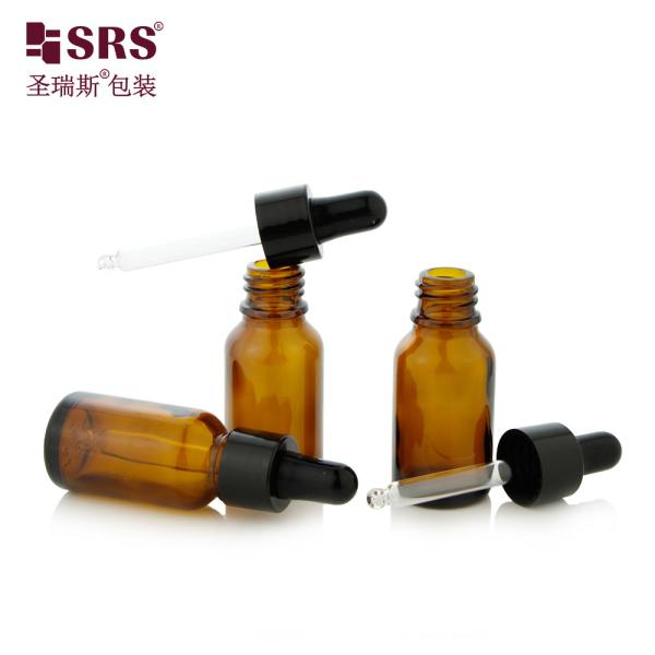 15 ml 0,5 oz de Ambre Vazio Cor Redondo Espesso Mofo de Parede de Garrafa de Vidro de Óleo Essencial