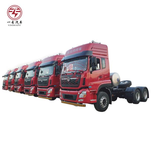 Modelo de camión de cabeza de tractor de remolque Dongfeng 6x4 GNL CNG camión de tractor con pantalla táctil
