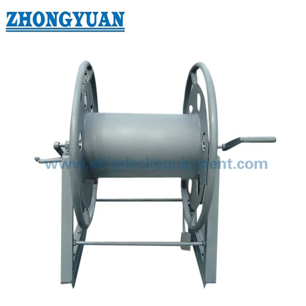 13-32mm Steel Wire Rope Reel with Removable Handle | Manual Wire Rope Storage on Ship Deck